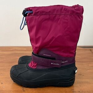 Columbia Burgundy and Black Snow Boots Size 5